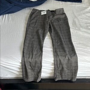 American Eagle Outfitters Black and White Houndstooth Checkered Pants